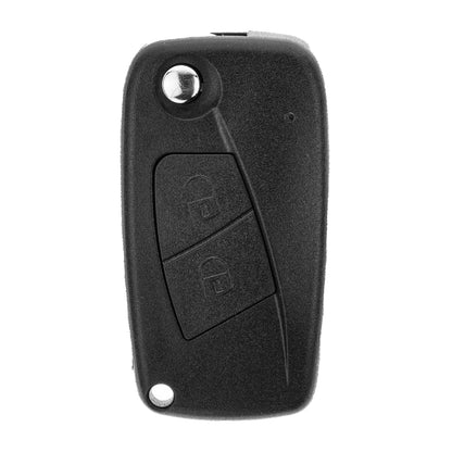 Klapp Schlüssel Gehäuse Funkschlüssel Fernbedienung Autoschlüssel 2 Tasten Rohling SIP22 + Batterie kompatibel mit FIAT/Iveco/Lancia/Peugeot/Citroen