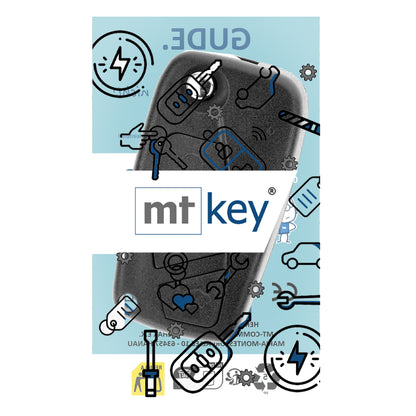 MT-KEY Funk Schlüssel 434MHZ kompatibel mit Peugeot Bipper Citroen Nemo Opel Combo D Fiat Ducato III Panda III Stilo Bravo 198 Doblo II Autoschlüssel