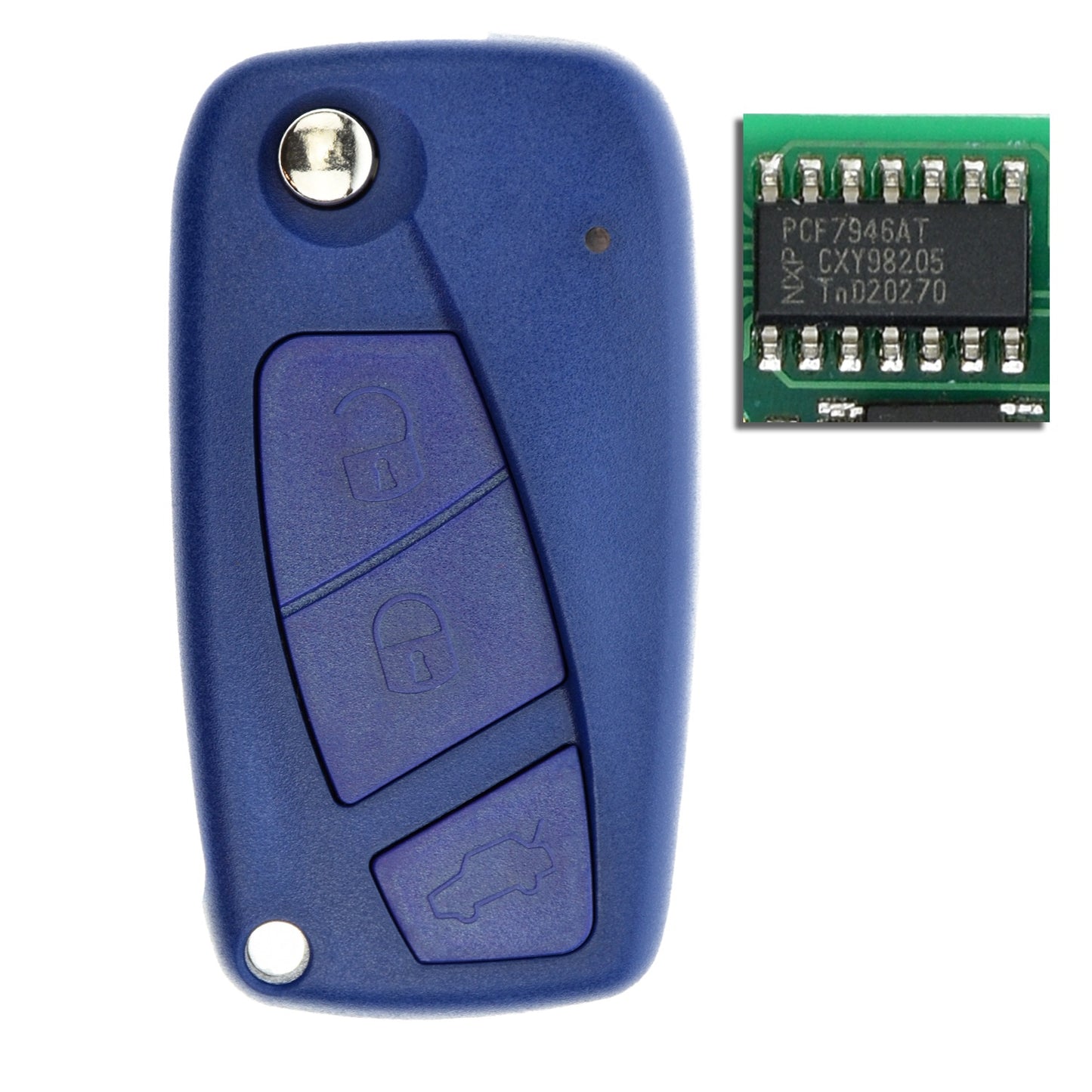 MT-KEY Funk Schlüssel 434MHZ kompatibel mit Citroen Nemo Fiat 500 Bravo Doblo II Ducato III Fiorino Qubo Grande Punto Panda Evo Stilo Opel Combo D IV Peugeot