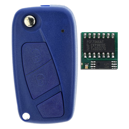 MT-KEY Funk Schlüssel 434MHZ kompatibel mit Peugeot Bipper Opel Combo D Fiat Ducato 250 Panda II III Stilo Bravo 198 Doblo II 433MHZ Klappschlüssel