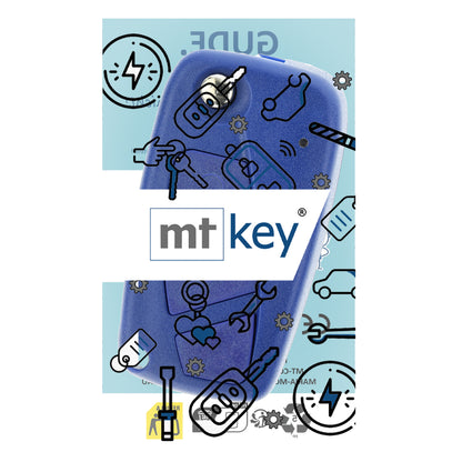 MT-KEY Funk Schlüssel 434MHZ kompatibel mit Peugeot Bipper Opel Combo D Fiat Ducato 250 Panda II III Stilo Bravo 198 Doblo II 433MHZ Klappschlüssel