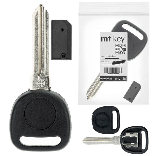 MT-KEY Auto Zünd Schlüssel Rohling CY24 + ID64 Transponder Wegfahrsperre kompatibel mit Chrysler 300 98-04 Cirrus 99-00 Neon II 00-05 Pt Cruiser 01-05Dodge Caravan Dakota II Durango Neon II Ram