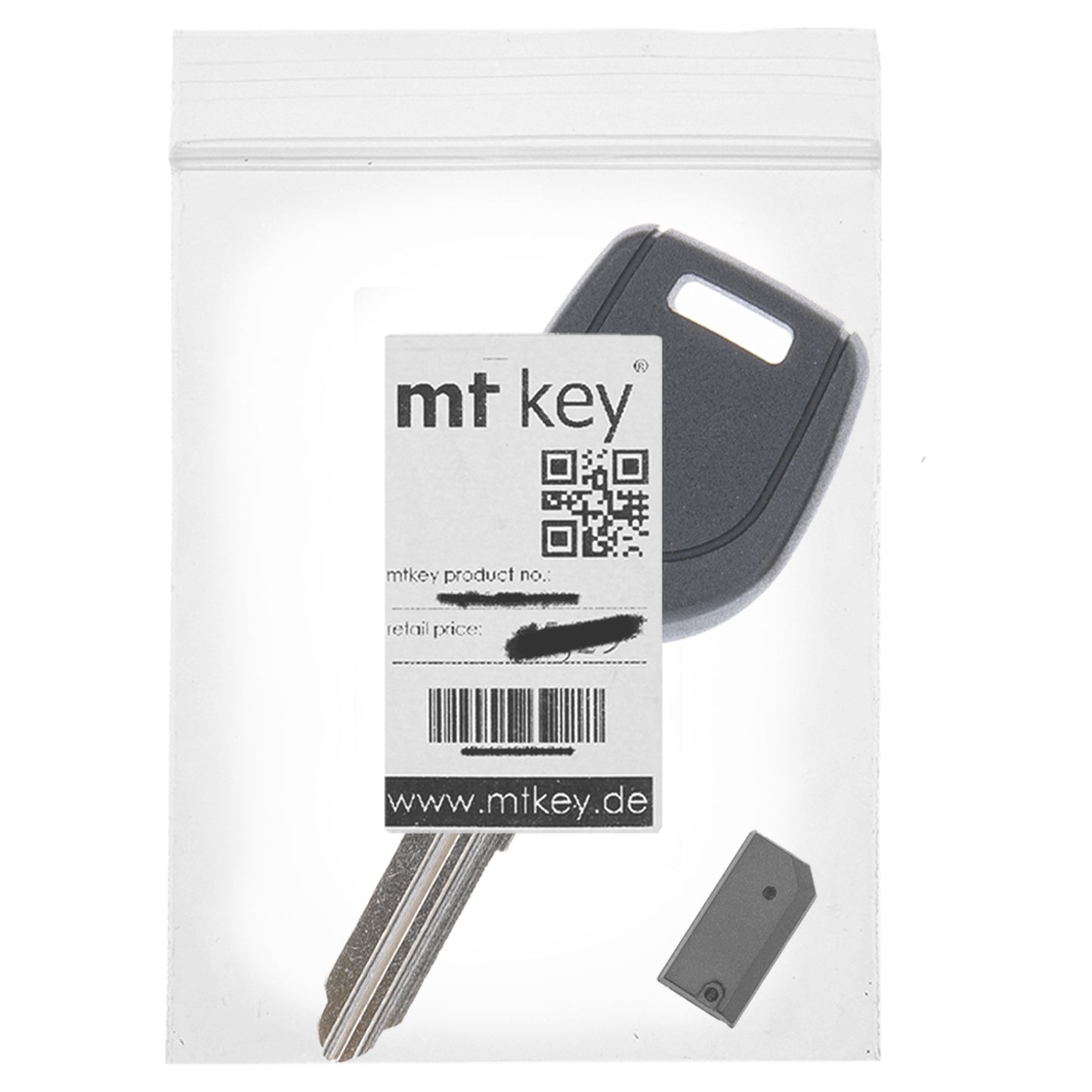 MT-KEY Auto Zünd Schlüssel Rohling MIT8 + ID64 Transponder Wegfahrsperre kompatibel mit Mitsubishi Eclipse III D50 00-02 Galant VIII Ea0 00-02