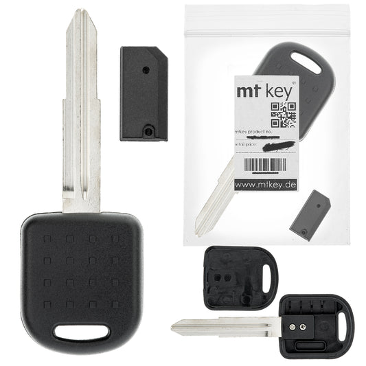 MT-KEY Auto Zünd Schlüssel Rohling SZ12 + ID64 Transponder Wegfahrsperre kompatibel mit Isuzu Big Horn II 98-02 Trooper 98-02