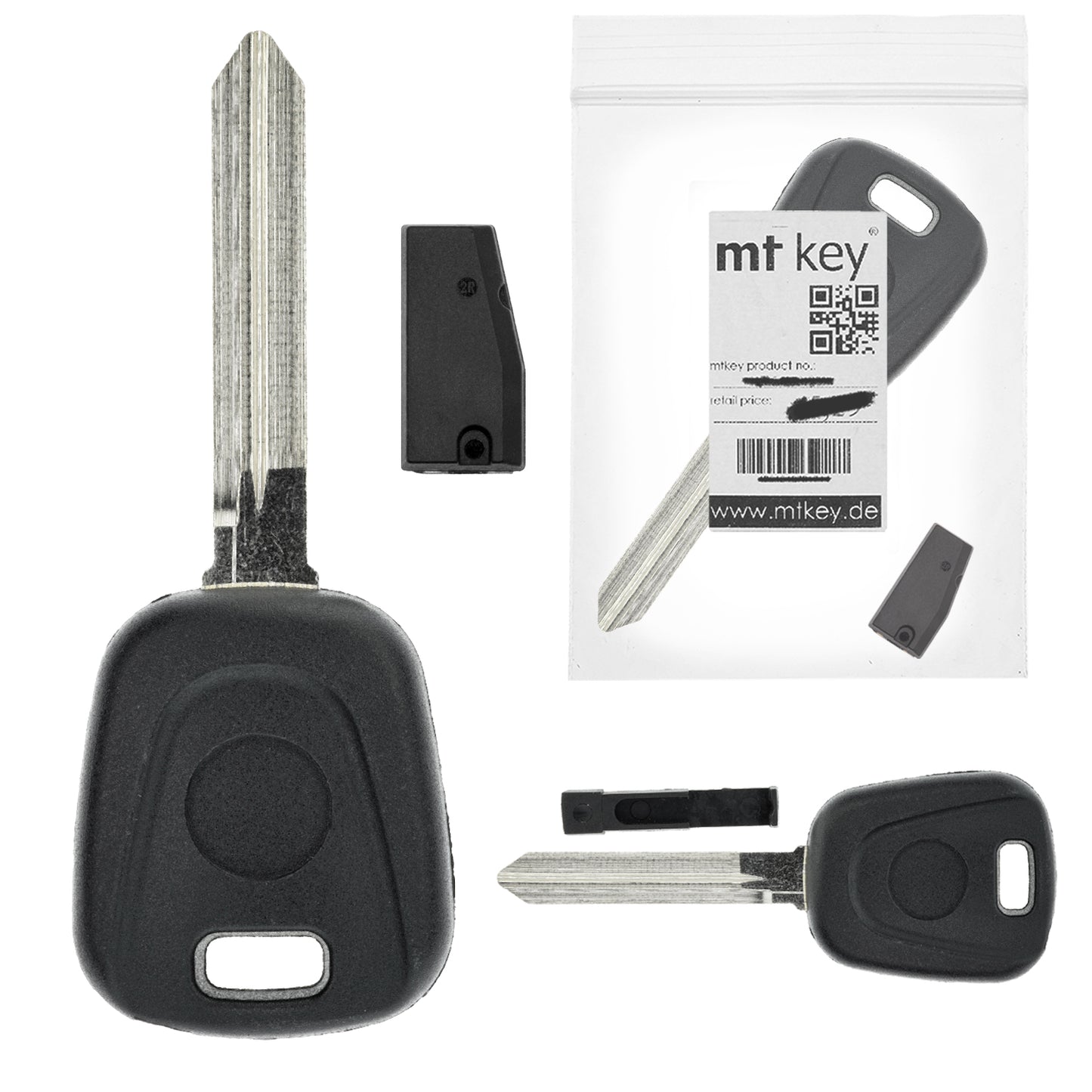 MT-KEY Auto Zünd Schlüssel Rohling SZ18 + ID65 Transponder Wegfahrsperre kompatibel mit Suzuki 800 07-10 Esteem 07-10 Omni 07-10