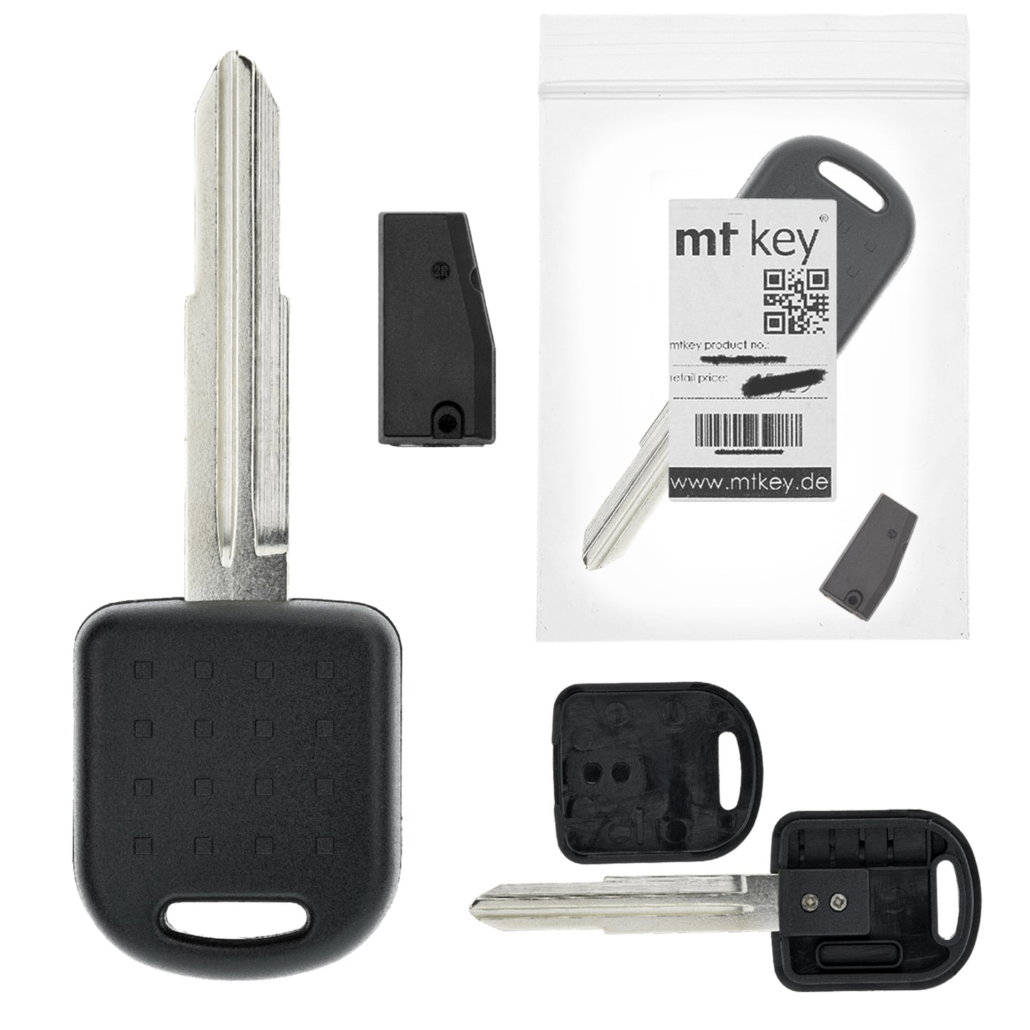 MT-KEY Auto Zünd Schlüssel Rohling SZ11R + ID65 Transponder Wegfahrsperre kompatibel mit Suzuki Alto VI Ha 02-08 Alto VII Gf 08-11 Wagon R Mh23S 07-10 Ignis FH 00-06