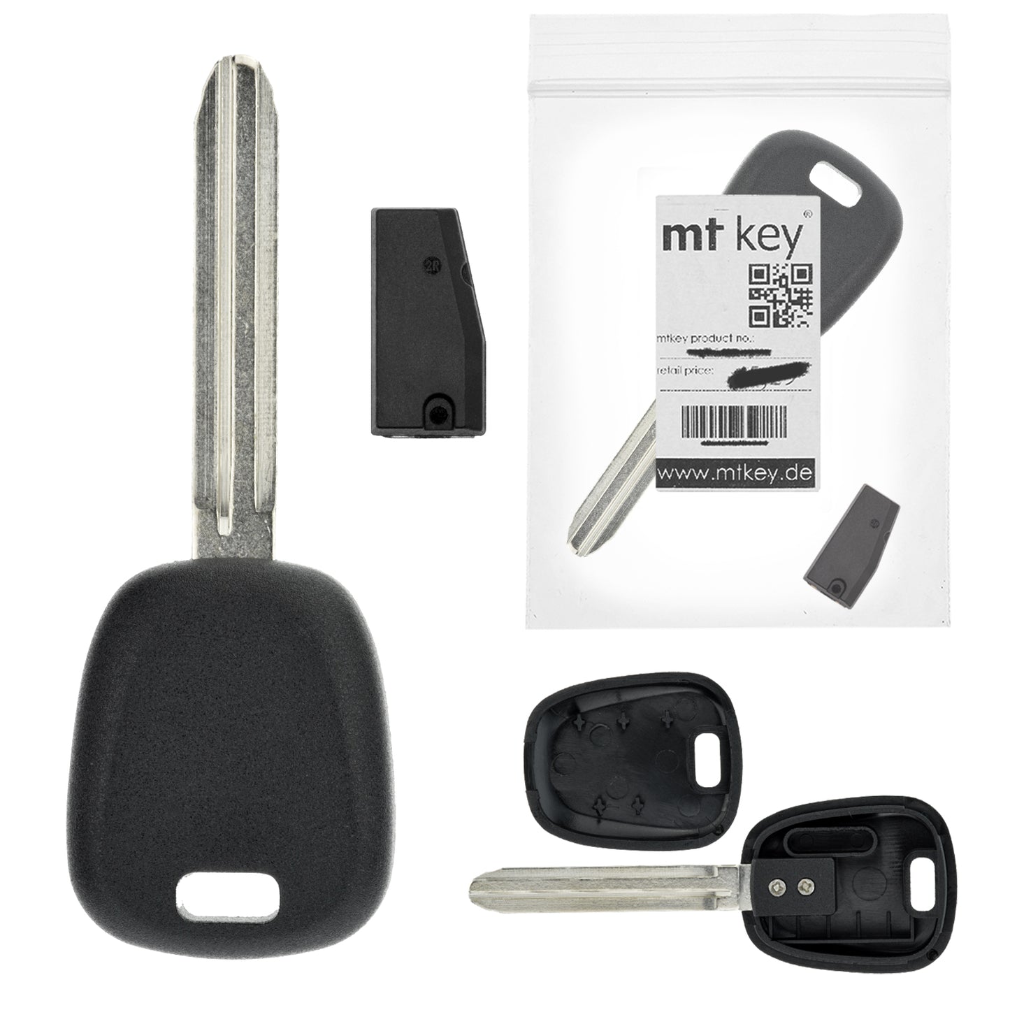 MT-KEY Auto Zünd Schlüssel Rohling SZ22 + ID66 Transponder Wegfahrsperre kompatibel mit Suzuki Liana 06-09