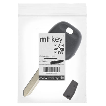 MT-KEY Auto Zünd Schlüssel Rohling TOY47 + ID67 Transponder Wegfahrsperre kompatibel mit Toyota Corolla 9.Gen E12 00-07
