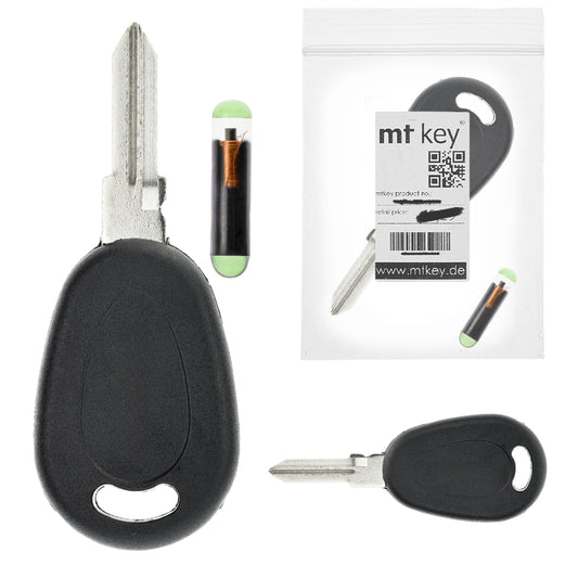 MT-KEY Auto Zünd Schlüssel Rohling GT10B + ID48 Transponder Wegfahrsperre kompatibel mit IVeco Daily 07-11