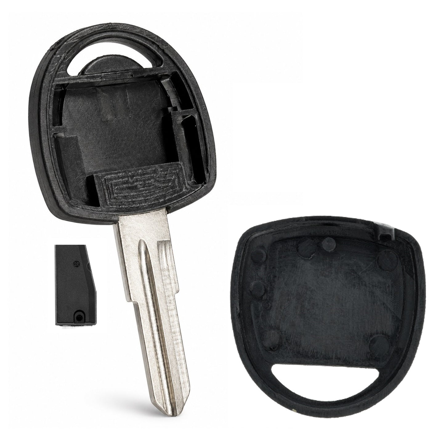 Auto Zünd Schlüssel Rohling HU46 + ID40 Transponder Wegfahrsperre kompatibel mit Opel Astra G 98-04 Combo III 01-11 Speedster 01-05 Tigra A 99-02 Vectra B 99-02 Zafira A 01-05 Omega 99-03 Corsa C -06