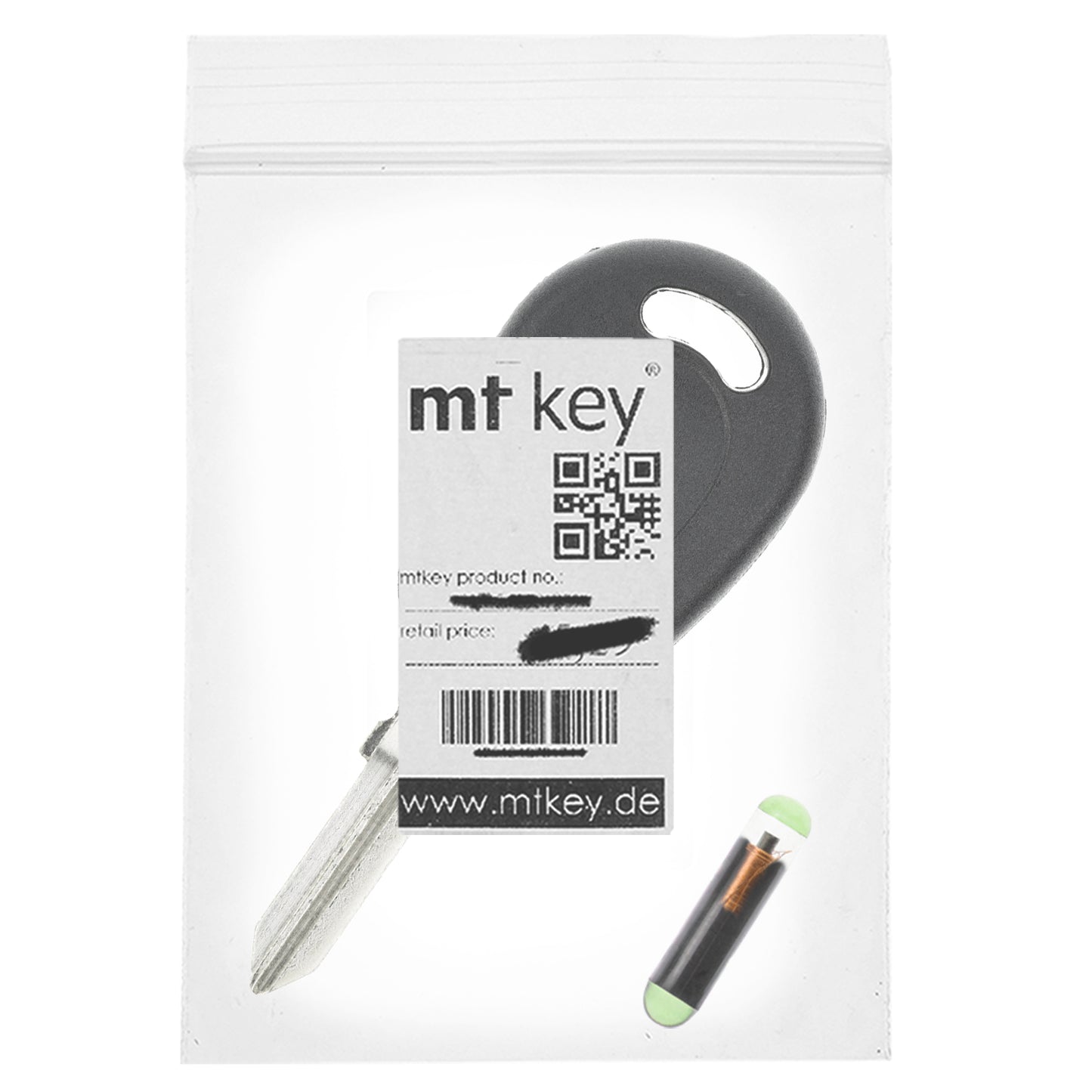 MT-KEY Auto Zünd Schlüssel Rohling GT10B + ID48 Transponder Wegfahrsperre kompatibel mit IVeco Daily 07-11