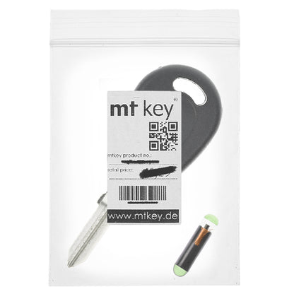 MT-KEY Auto Zünd Schlüssel Rohling GT10B + ID48 Transponder Wegfahrsperre kompatibel mit IVeco Daily 07-11