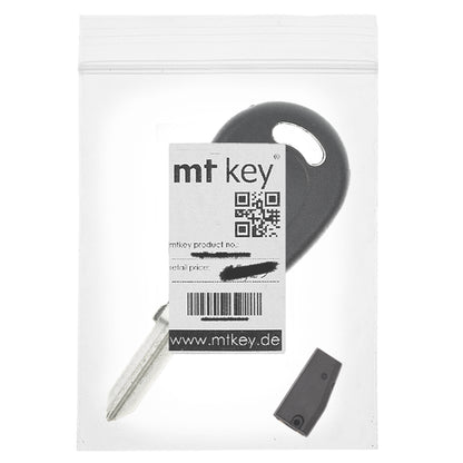 MT-KEY Auto Zünd Schlüssel Rohling GT10B + ID33 Transponder Wegfahrsperre kompatibel mit Fiat Croma 95-97 IVeco Daily III 98-01