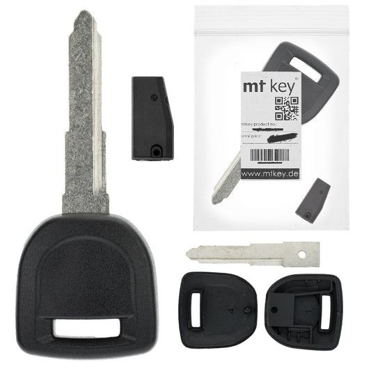 MT-KEY Auto Zünd Schlüssel Rohling MAZ24 + ID33 Transponder Wegfahrsperre kompatibel mit Mazda 323 97-99 626 ( Es Ls Lux ) 97-99 Mx-5 II Nb/Nb-Fl 98-00