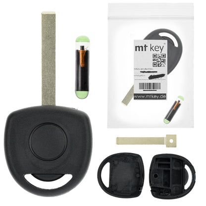 MT-KEY Auto Zünd Schlüssel Rohling HU100 + ID48 Transponder Wegfahrsperre kompatibel mit Chevrolet Colorado 08-12