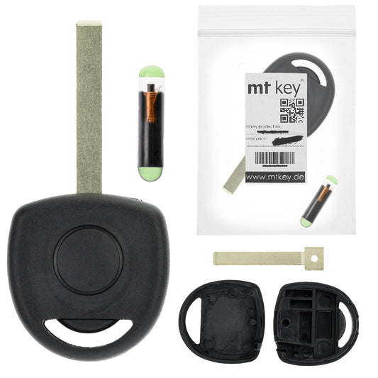 MT-KEY Auto Zünd Schlüssel Rohling HU100 + ID48 Transponder Wegfahrsperre kompatibel mit Chevrolet Colorado 08-12