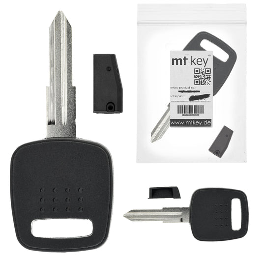 MT-KEY Auto Zünd Schlüssel Rohling NSN11 + ID33 Transponder Wegfahrsperre kompatibel mit Renault Scenic I 96-98 Nissan Micra II 96-98 Primera II Terrano II Subaru Impreza 96-00 Legacy II Outback I