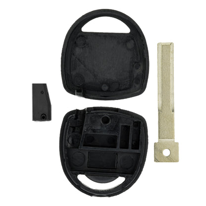MT-KEY Auto Zünd Schlüssel Rohling HU43 + ID33 Transponder Wegfahrsperre kompatibel mit Chevrolet S.America Omega 95-98 Opel Calibra 95-98 Omega B1 95-99 Sintra 96-99 Vectra B 95-99