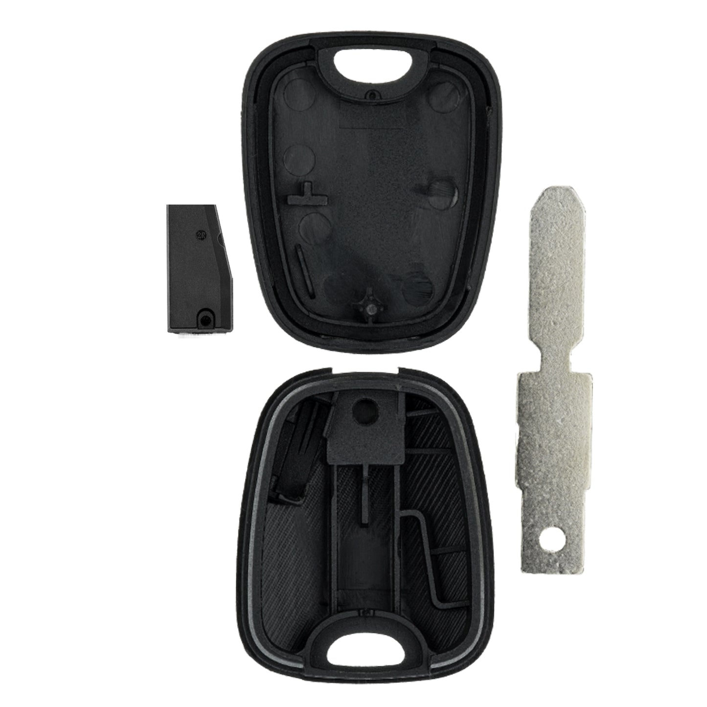 MT-KEY Auto Zünd Schlüssel Rohling NE78 + ID33 Transponder Wegfahrsperre kompatibel mit Peugeot 406 Bis Modellpflege 96-99