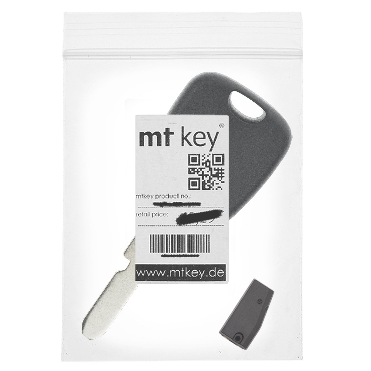 MT-KEY Auto Zünd Schlüssel Rohling NE78 + ID33 Transponder Wegfahrsperre kompatibel mit Peugeot 406 Bis Modellpflege 96-99