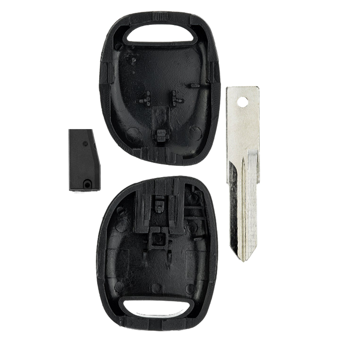 MT-KEY Auto Zünd Schlüssel Rohling VAC102 + ID33 Transponder Wegfahrsperre kompatibel mit Renault Clio I 95-98 Kangoo Kc 97-02 Twingo I 95-01 Laguna I 95-01 Safrane 95-01