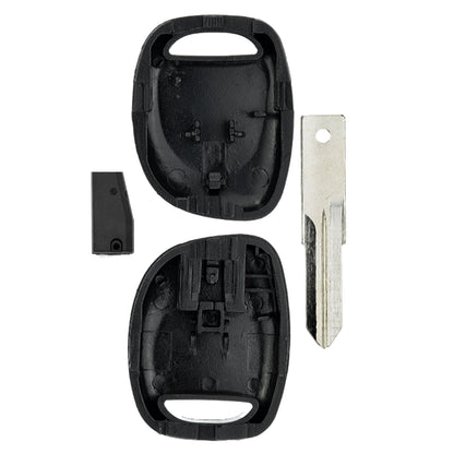 MT-KEY Auto Zünd Schlüssel Rohling VAC102 + ID33 Transponder Wegfahrsperre kompatibel mit Renault Clio I 95-98 Kangoo Kc 97-02 Twingo I 95-01 Laguna I 95-01 Safrane 95-01