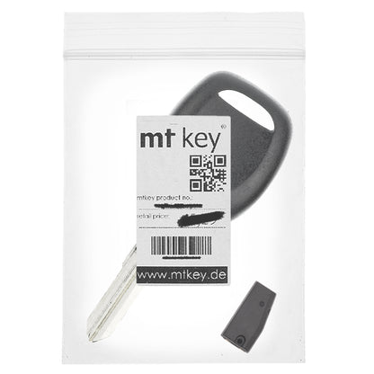 MT-KEY Auto Zünd Schlüssel Rohling VAC102 + ID33 Transponder Wegfahrsperre kompatibel mit Renault Clio I 95-98 Kangoo Kc 97-02 Twingo I 95-01 Laguna I 95-01 Safrane 95-01