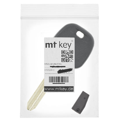 MT-KEY Auto Zünd Schlüssel Rohling TOY43 + ID33 Transponder Wegfahrsperre kompatibel mit Toyota Celica VI T20 95-99 Tarago 97-99