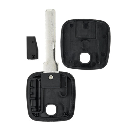 MT-KEY Auto Zünd Schlüssel Rohling HU56 + ID73 Transponder Wegfahrsperre kompatibel mit Mitsubishi Carisma I Da1A 95-99 Volvo S40 Vor Modellpflege 95-99 V40 Vor Modellpflege 95-99