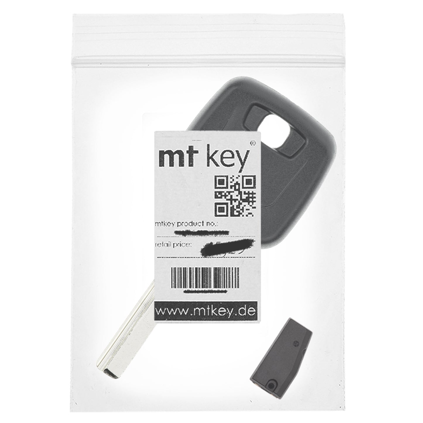 MT-KEY Auto Zünd Schlüssel Rohling HU56 + ID73 Transponder Wegfahrsperre kompatibel mit Mitsubishi Carisma I Da1A 95-99 Volvo S40 Vor Modellpflege 95-99 V40 Vor Modellpflege 95-99