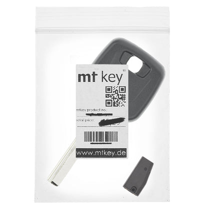 MT-KEY Auto Zünd Schlüssel Rohling HU56 + ID73 Transponder Wegfahrsperre kompatibel mit Mitsubishi Carisma I Da1A 95-99 Volvo S40 Vor Modellpflege 95-99 V40 Vor Modellpflege 95-99