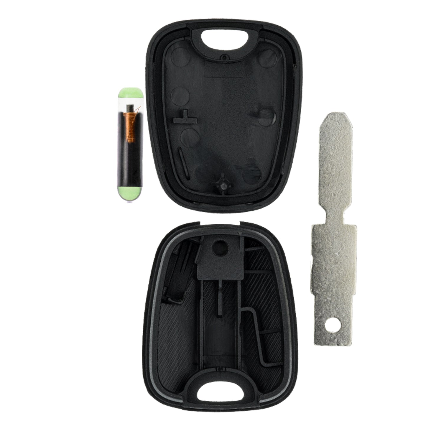 MT-KEY Auto Zünd Schlüssel Rohling NE78 + ID48 Transponder Wegfahrsperre kompatibel mit Peugeot 607 01-04
