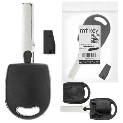 MT-KEY Auto Zünd Schlüssel Rohling HU66 + ID33 Transponder kompatibel mit Ford Galaxy I WGR 95-98 Seat Alhambra I 96-98 Arosa 6H 97-00 Skoda Pick-Up 96-00 Vw MultIVan T4 95-98 Sharan I WGR 95-98