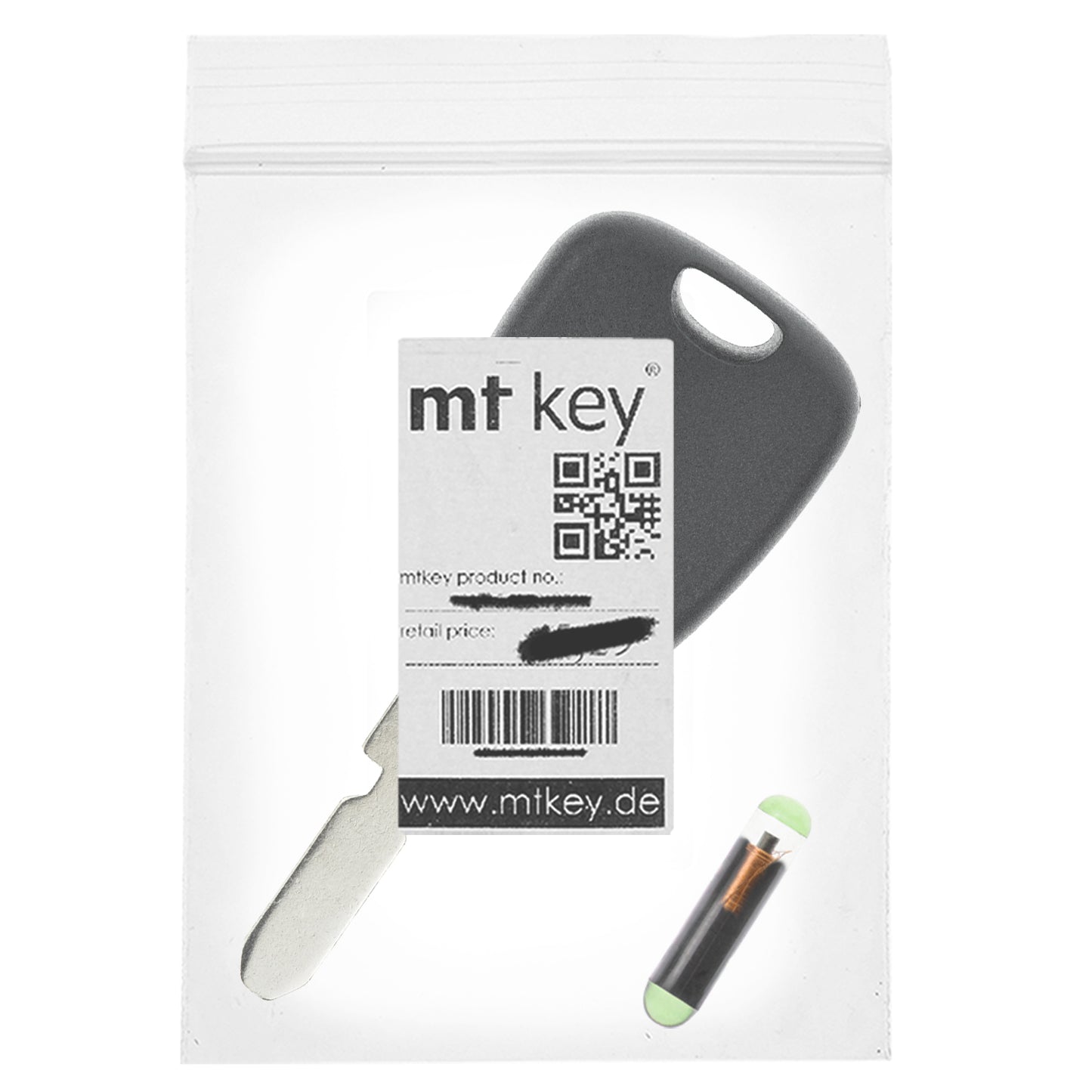 MT-KEY Auto Zünd Schlüssel Rohling NE78 + ID48 Transponder Wegfahrsperre kompatibel mit Peugeot 607 01-04