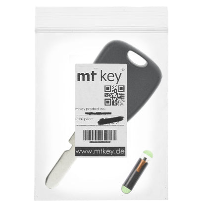 MT-KEY Auto Zünd Schlüssel Rohling NE78 + ID48 Transponder Wegfahrsperre kompatibel mit Peugeot 607 01-04