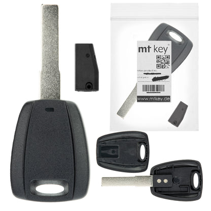 MT-KEY Auto Zünd Schlüssel Rohling SIP22 + ID44 Transponder Wegfahrsperre kompatibel mit Alfa Romeo 156 98-01 156 Sport Wagon 00-01