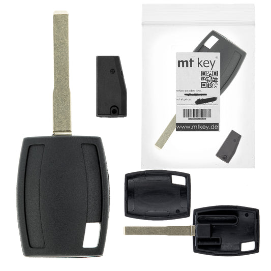 MT-KEY Auto Zünd Schlüssel Rohling HU101 + ID44 Transponder Wegfahrsperre kompatibel mit Land Rover Defender 99-03 Freelander Ln 00-03 Range Rover 96-02