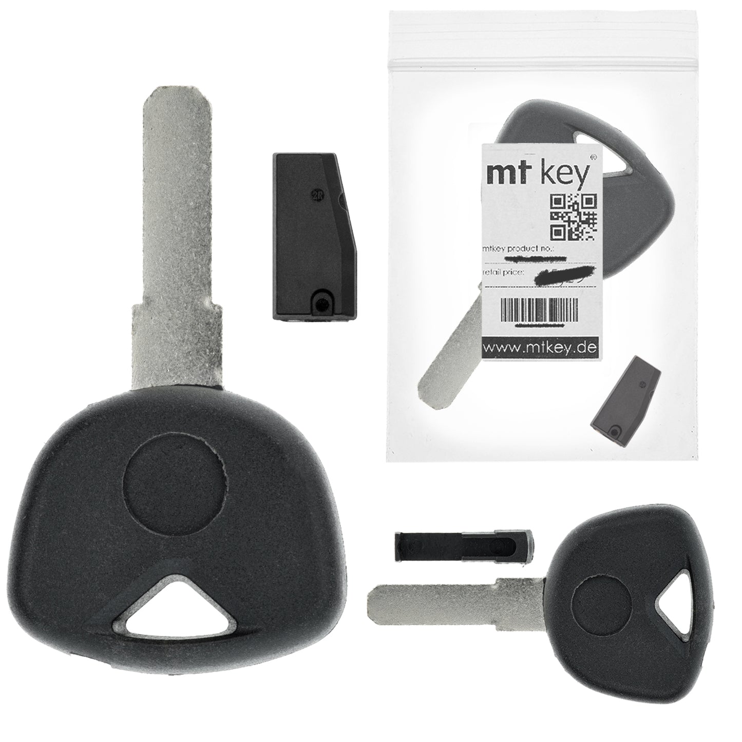 MT-KEY Motorrad Zünd Schlüssel Rohling BW9 + ID46 Transponder kompatibel mit Bmw F650 F650Gs 08-11 F800 Ab 06 F800Gs 08-11 G650 Ab 11 K1200 05-08 K1600 K1600B Ab 11 R1200 R1200 Gs 05-11