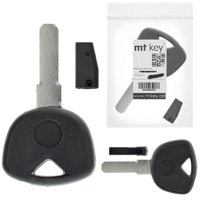MT-KEY Motorrad Zünd Schlüssel Rohling BW9 + ID46 Transponder kompatibel mit Bmw F650 F650Gs 08-11 F800 Ab 06 F800Gs 08-11 G650 Ab 11 K1200 05-08 K1600 K1600B Ab 11 R1200 R1200 Gs 05-11