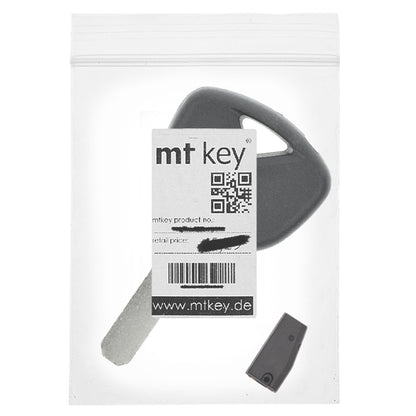 MT-KEY Motorrad Zünd Schlüssel Rohling BW9 + ID46 Transponder kompatibel mit Bmw F650 F650Gs 08-11 F800 Ab 06 F800Gs 08-11 G650 Ab 11 K1200 05-08 K1600 K1600B Ab 11 R1200 R1200 Gs 05-11