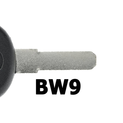 MT-KEY Motorrad Zünd Schlüssel Rohling BW9 + ID46 Transponder kompatibel mit Bmw F650 F650Gs 08-11 F800 Ab 06 F800Gs 08-11 G650 Ab 11 K1200 05-08 K1600 K1600B Ab 11 R1200 R1200 Gs 05-11