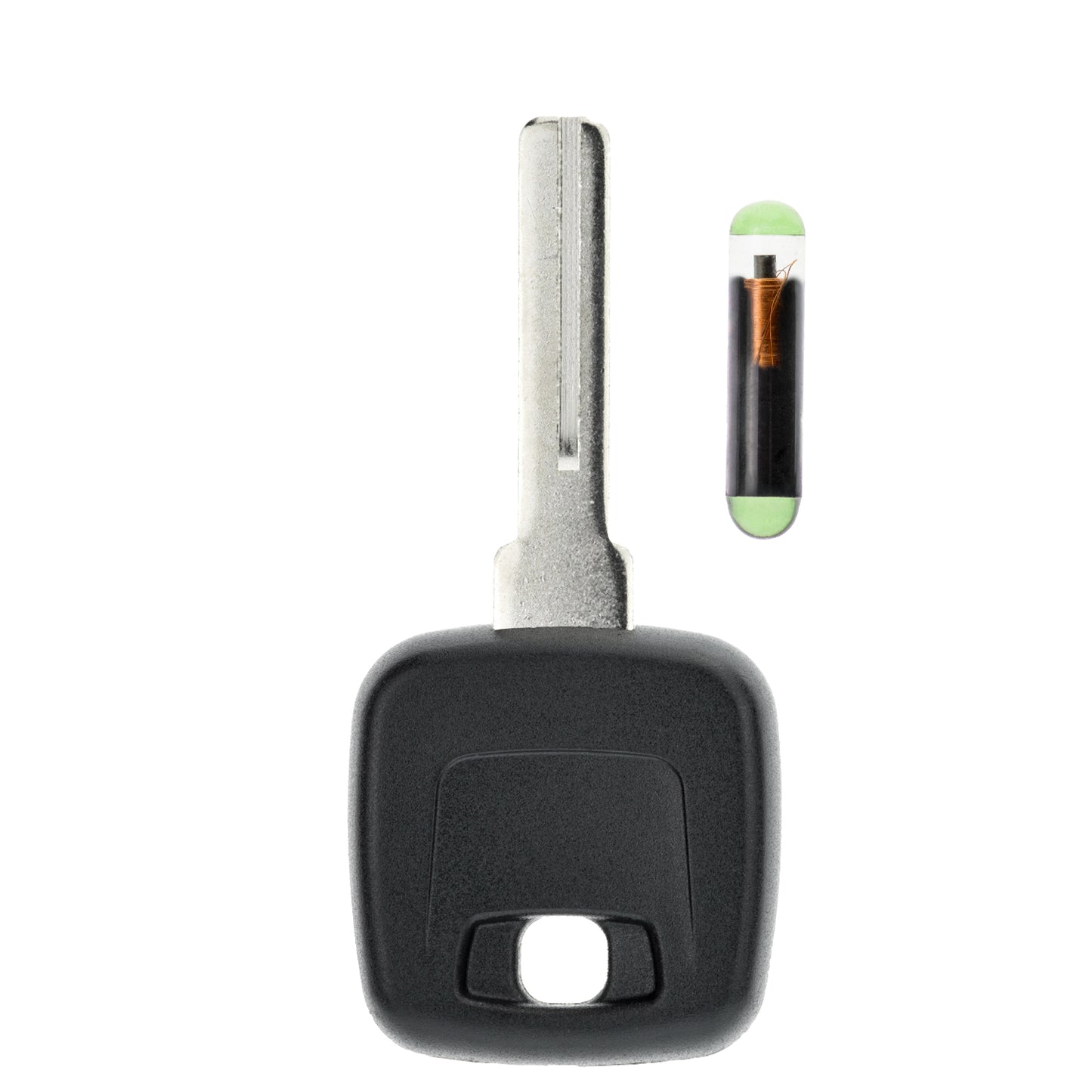 MT-KEY Auto Zünd Schlüssel Rohling NE66 + ID48 Transponder Wegfahrsperre kompatibel mit Volvo S60 P24 00-10 S80 Ts 99-07 Xc70 P2 00-07 Xc90 C 03-15