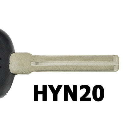 MT-KEY Auto Zünd Schlüssel Rohling HYN20 + ID46 Transponder Wegfahrsperre kompatibel mit Hyundai I20 I Pb 08-14 Lantra 07-11 Tucson II El 09-15 Kia Sportage III Sl 10-15