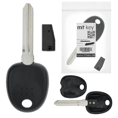 MT-KEY Auto Zünd Schlüssel Rohling HYN15 + ID46 Transponder Wegfahrsperre kompatibel mit Kia Rio II Jb 05-11