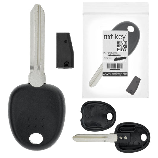 MT-KEY Auto Zünd Schlüssel Rohling HYN15 + ID46 Transponder Wegfahrsperre kompatibel mit Kia Rio II Jb 05-11