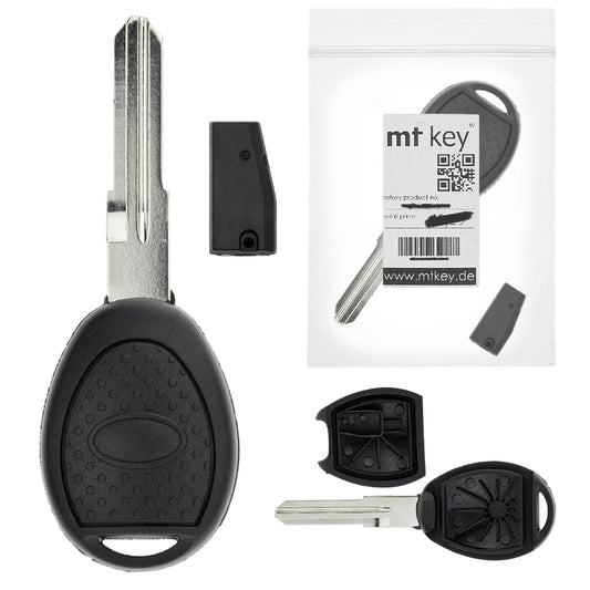 MT-KEY Auto Zünd Schlüssel Rohling NE75 + ID46 Transponder Wegfahrsperre kompatibel mit Land Rover Freelander I Ln Ab Facelift 03-06