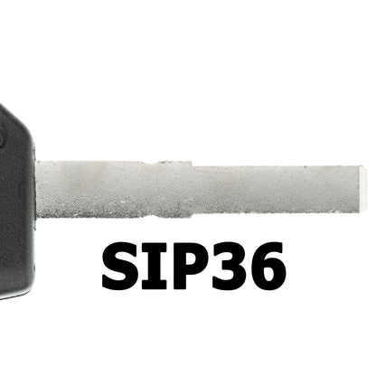 MT-KEY Auto Zünd Schlüssel Rohling SIP36 + ID46 Transponder Wegfahrsperre kompatibel mit Alfa Romeo Giulietta 940 10-16 Peugeot Boxer II 07-16