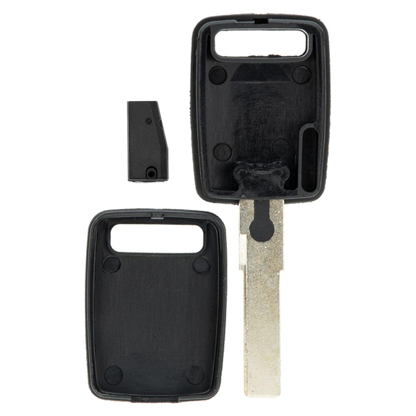 MT-KEY Auto Zünd Schlüssel Rohling HU66 + ID46 Transponder kompatibel mit Audi A8 / S8 D3 4E Ab 2005