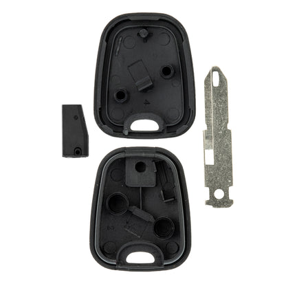 MT-KEY Auto Zünd Schlüssel Rohling NE72 + ID46 Transponder Wegfahrsperre kompatibel mit Dacia Symbol Ab 10 Nissan Primastar 03-14