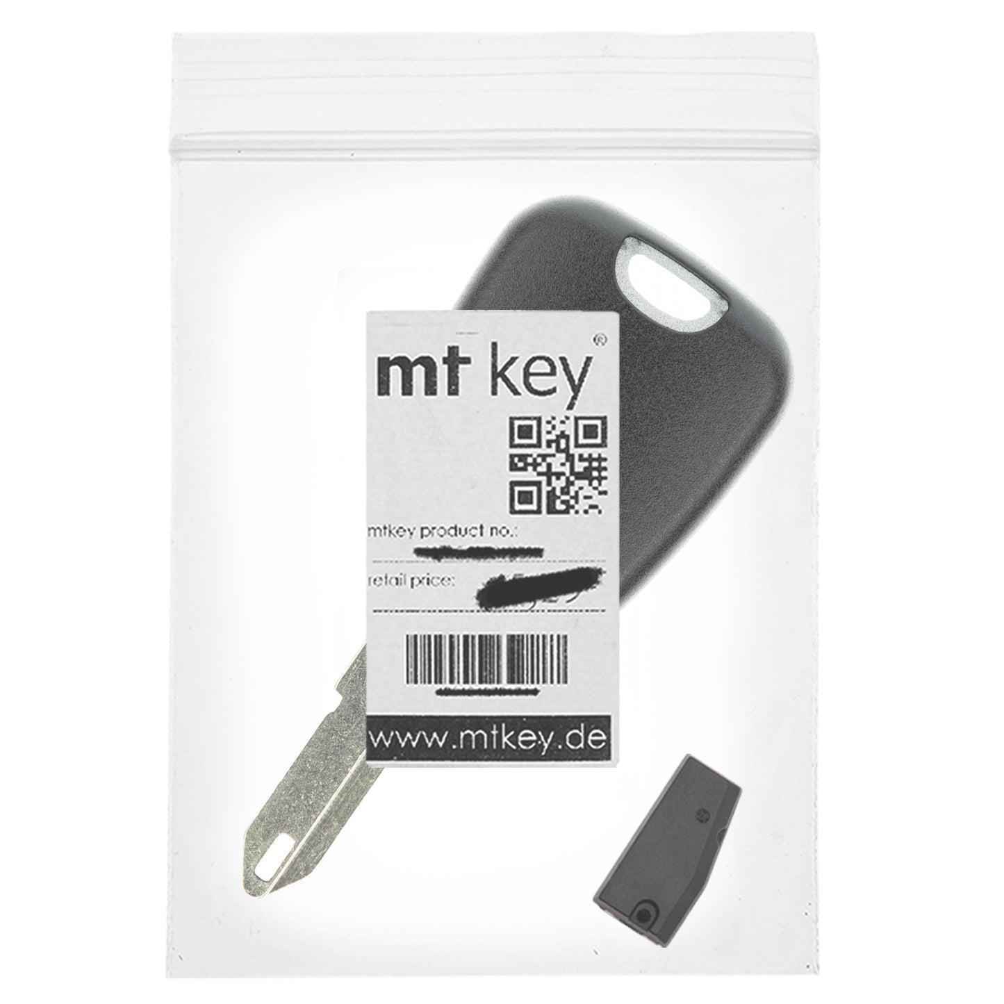 MT-KEY Auto Zünd Schlüssel Rohling NE72 + ID46 Transponder Wegfahrsperre kompatibel mit Dacia Symbol Ab 10 Nissan Primastar 03-14